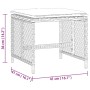 Sgabelli da Giardino con Cuscini 4pz Neri 41x41x36cm Polyrattan