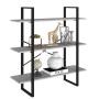Libreria Grigio Cemento 100x30x105 cm in Legno Multistrato