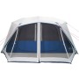 Tenda Famiglia con LED 10 Persone Blu Chiaro a Rilascio Rapido