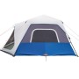 Tenda Famiglia con LED 10 Persone Blu Chiaro a Rilascio Rapido