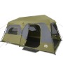 Tenda Campeggio 9 Persone Verde Rilascio Rapido Impermeabile