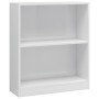 Libreria Bianco Lucido 60x24x76 cm in Legno Multistrato