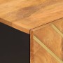 Credenza Marrone e Nera 40x33,5x75cm in Legno Massello di Mango