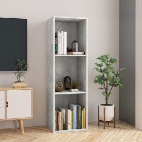 Libreria/Mobile TV Grigio Cemento 36x30x114cm Legno Multistrato