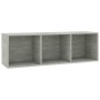 Libreria/Mobile TV Grigio Cemento 36x30x114cm Legno Multistrato