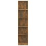 Libreria a 5 Ripiani Rovere Fumo 40x24x175 cm Legno Multistrato