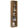 Libreria a 5 Ripiani Rovere Fumo 40x24x175 cm Legno Multistrato