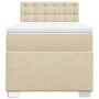 Giroletto a Molle con Materasso Crema 90x200 cm inTessuto