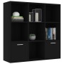 Libreria Nera 98x30x98 cm in Legno Multistrato