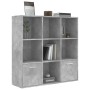 Libreria Grigio Cemento 98x30x98 cm in Legno Multistrato