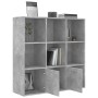 Libreria Grigio Cemento 98x30x98 cm in Legno Multistrato