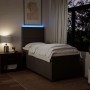 Giroletto a Molle con Materasso Grigio Chiaro 90x200 cm Tessuto