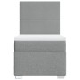 Giroletto a Molle con Materasso Grigio Chiaro 90x200 cm Tessuto