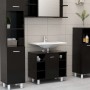 Set Mobili da Bagno 3 pz Nero in Truciolato