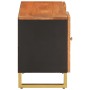 Mobile Porta TV Marrone e Nero 105x33,5x46 cm in Legno di Mango