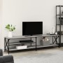 Mobile TV Grigio Sonoma 200x40x50cm Legno Multistrato e Metallo