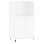 Credenza Bianco Lucido 60x36x110 cm in Legno Multistrato