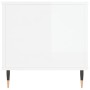 Tavolino Salotto Bianco Lucido 90x44,5x45 cm Legno Multistrato