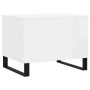 Tavolino Salotto Bianco Lucido 60x44,5x45 cm Legno Multistrato