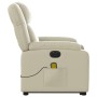 Poltrona Alzapersona Elettrica Reclinabile Crema in Similpelle