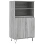 Credenza Grigio Sonoma 60x36x110 cm in Legno Multistrato