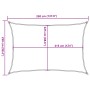 Vela Parasole 160 g/m² Rettangolare Sabbia 2,5x3,5 m in HDPE