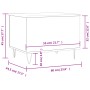 Tavolino da Salotto Rovere Fumo 60x44,5x45 cm Legno Multistrato