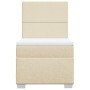 Giroletto a Molle con Materasso Crema 100x200 cm in Tessuto