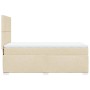 Giroletto a Molle con Materasso Crema 100x200 cm in Tessuto