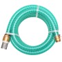Tubo di Aspirazione con Connettori in Ottone 7 m 25 mm Verde