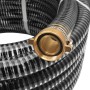 Tubo di Aspirazione con Connettori in Ottone 10 m 25 mm Nero