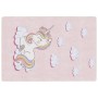 Tappeto Bambini Rosa 160x230 cm Unicorno Lavabile Antiscivolo