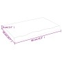 Piano Tavolo Marrone 80x50x(2-6) cm Massello Rovere Trattato
