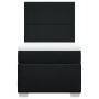 Giroletto a Molle con Materasso Nero 100x200 cm in Tessuto
