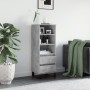 Credenza Grigio Cemento 40x36x110 cm in Legno Multistrato