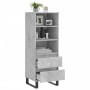 Credenza Grigio Cemento 40x36x110 cm in Legno Multistrato