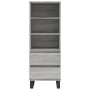 Credenza Grigio Sonoma 40x36x110 cm in Legno Multistrato