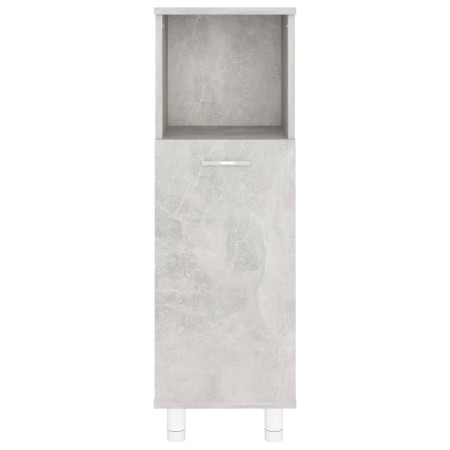 Set Mobili da Bagno 3 pz Grigio Cemento in Truciolato