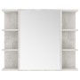 Set Mobili da Bagno 4 pz Grigio Cemento in Truciolato