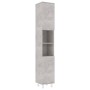 Set Mobili da Bagno 4 pz Grigio Cemento in Truciolato