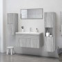 Armadietto Bagno Grigio Sonoma 30x30x130cm in Legno Multistrato