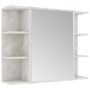 Mobile Bagno con Specchio Grigio Cemento 80x20,5x64 Multistrato