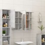 Mobile Bagno con Specchio Grigio Cemento 80x20,5x64 Multistrato