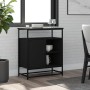 Credenza Nera 69x35x80 cm in Legno Multistrato