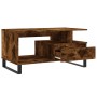 Tavolino da Salotto Rovere Fumo 90x49x45 cm Legno Multistrato