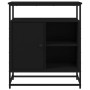 Credenza Nera 69x35x80 cm in Legno Multistrato