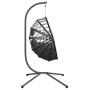 Sedia a Uovo Sospesa con Supporto Antracite Polyrattan/Acciaio