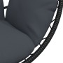 Sedia a Uovo Sospesa con Supporto Antracite Polyrattan/Acciaio
