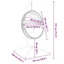 Sedia a Uovo Sospesa con Supporto Antracite Polyrattan/Acciaio
