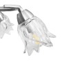 Lampadario con Paralumi in Vetro per 5 Lampadine E14 Tulipano